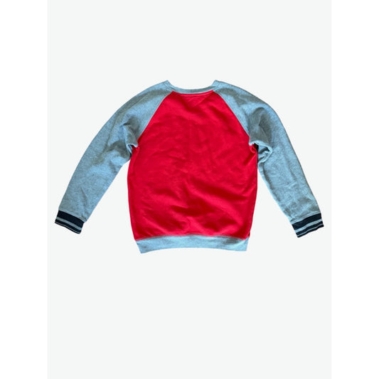 Athletic Works Boys Sweatshirt Size XL 14/16 Red Gray Fleece Crewneck Pullover