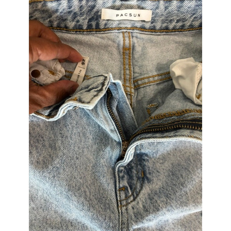 PacSun 90s Boyfriend Jeans Women's Size 26 Light Wash Distressed High Rise Denim