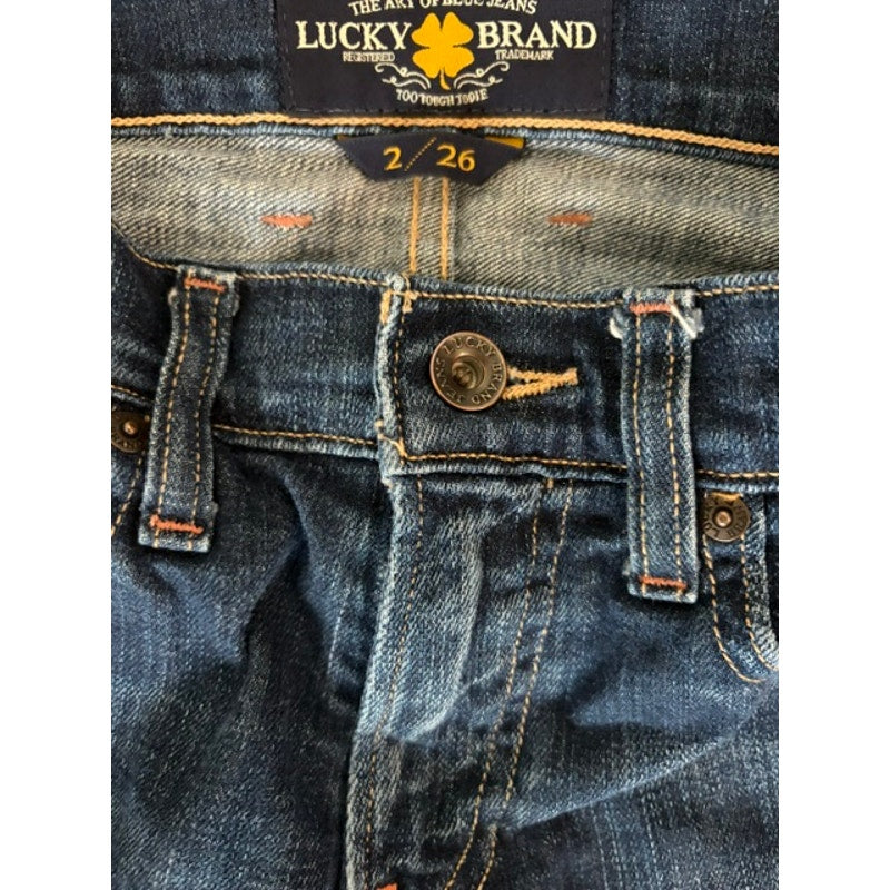 Lucky Brand Sienna Cigarette Jeans Women's Size 2/26 Dark Wash Stretch Denim
