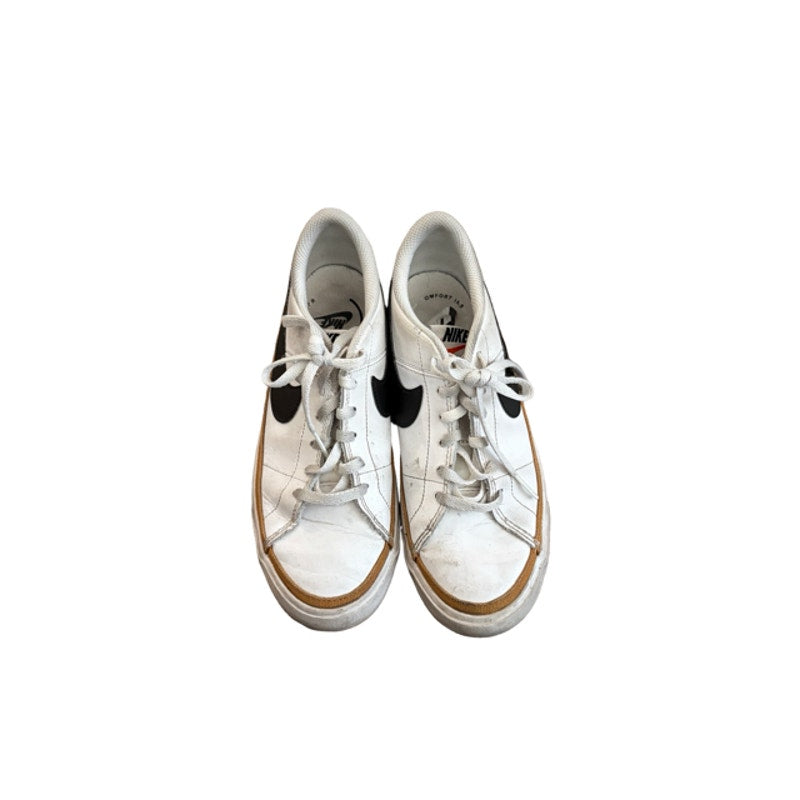 Nike Court Legacy Sneakers Youth Size 5Y White Black Gum Sole Casual Shoes