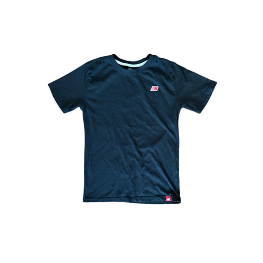 New Balance Boys T-Shirt Size Large 14/16 Black Logo Athletic Tee