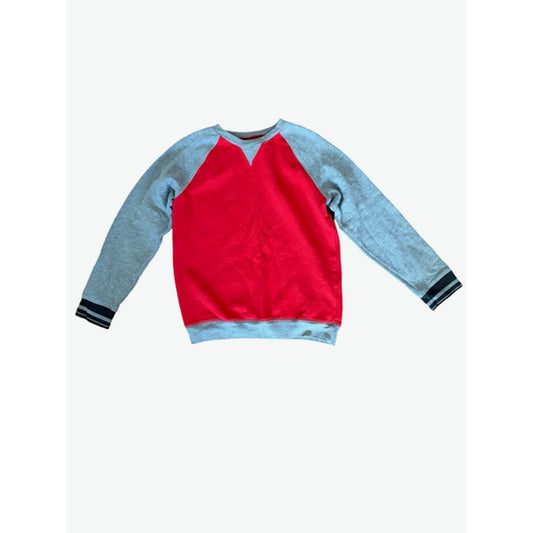 Athletic Works Boys Sweatshirt Size XL 14/16 Red Gray Fleece Crewneck Pullover